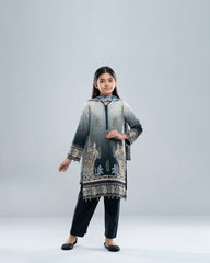 Smart Fit Printed Three-Piece Princess Lawn with Silk Dupatta (6-8 Years)