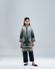 Smart Fit Printed Three-Piece Princess Lawn with Silk Dupatta (2-4 Years)