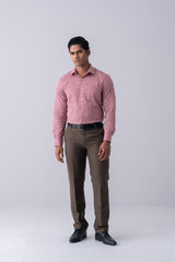 Regular Fit Micro Check Formal Shirt