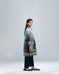 Smart Fit Printed Three-Piece Princess Lawn with Silk Dupatta (6-8 Years)
