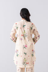 Relaxed Fit Printed Three-Piece Lawn with Chiffon Dupatta