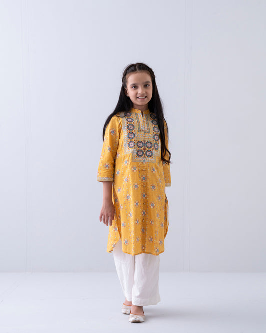 Girls' Embroidered Ethnic Kurti (2-4 Years)