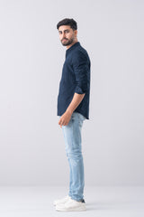 Slim Fit Textured Casual Shirt