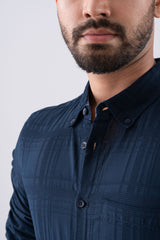 Slim Fit Textured Casual Shirt