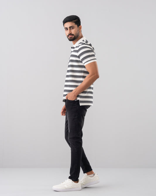 Relaxed Fit Yarn-Dyed Polo Shirt