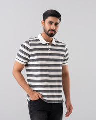 Relaxed Fit Yarn-Dyed Polo Shirt
