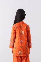 Relaxed Fit Printed Three-Piece Princess Lawn with Chiffon Dupatta (2-4 Years)