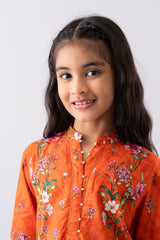 Relaxed Fit Printed Three-Piece Princess Lawn with Chiffon Dupatta (2-4 Years)