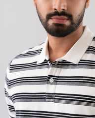 Relaxed Fit Yarn-Dyed Polo Shirt