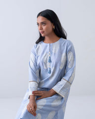 Relaxed Fit Printed Two-Piece Ethnic Set