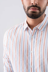 Slim Fit Striped Casual Shirt