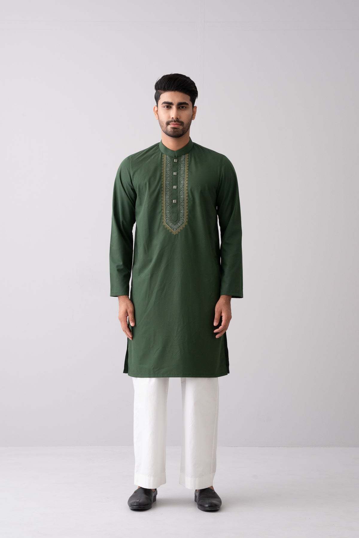 Regular Fit Embroidered Semi-Formal Panjabi