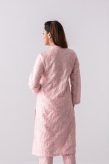 Ready-to-Wear Three-Piece Formal Ethnic Set with Organza Dupatta