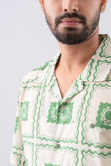 Boxy Fit Printed Casual Shirt