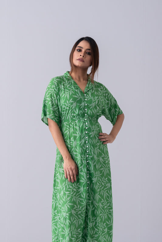 Digital Printed Viscose Long Shirt Dress - Mystika