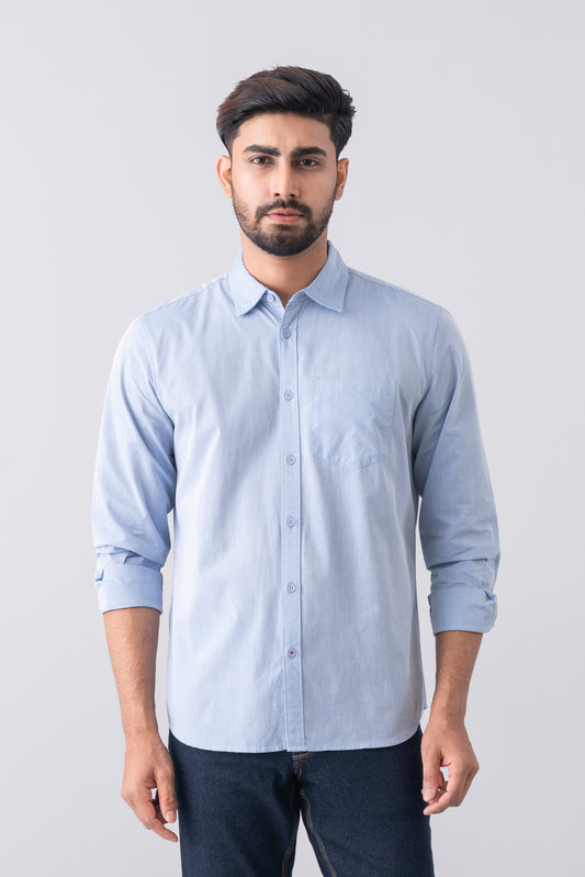 Regular Fit Solid Casual Shirt