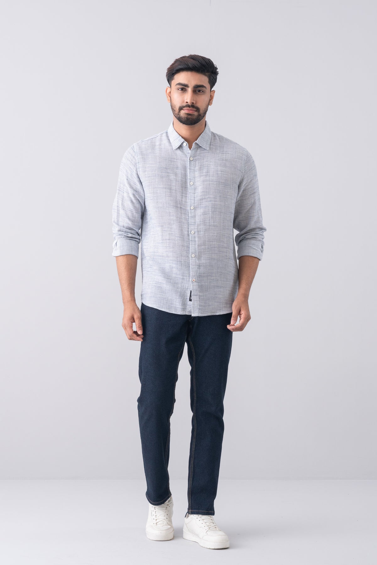 Regular Fit Textured Casual Shirt