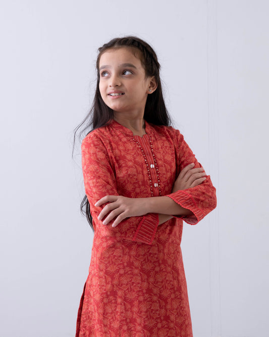 Princess Printed Ethnic Set (10-14 Years)