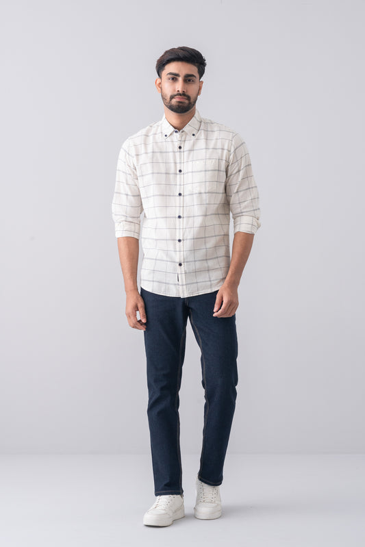 Regular Fit Checkered Casual Shirt