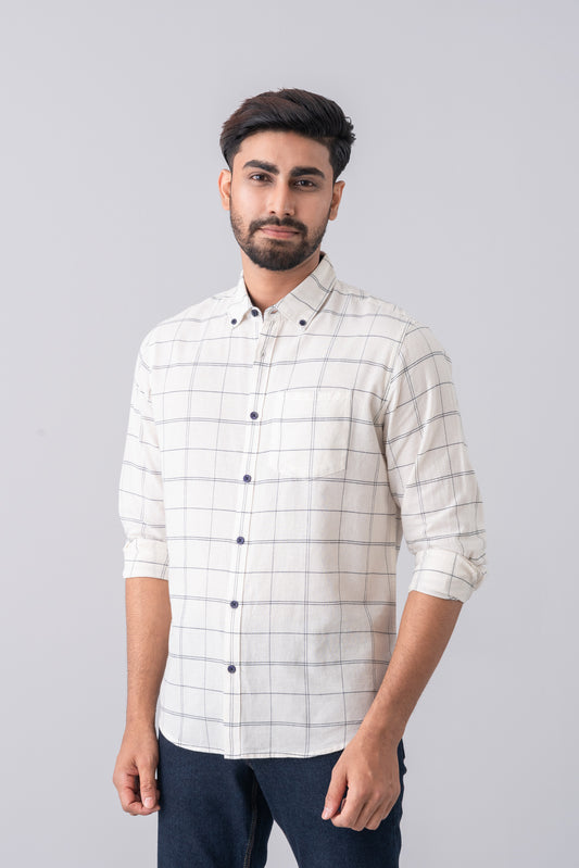Regular Fit Checkered Casual Shirt