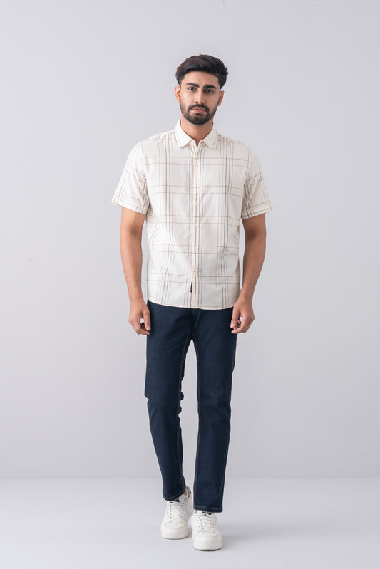 Regular Fit Checkered Casual Shirt