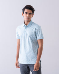 Regular Fit Mercerized Printed Polo Shirt