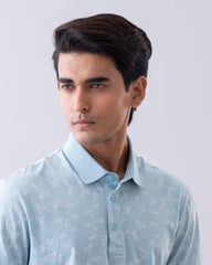 Regular Fit Mercerized Printed Polo Shirt