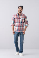 Regular Fit Checkered Casual Shirt