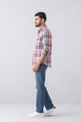 Regular Fit Checkered Casual Shirt