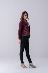 Embroidered Georgette Bolero Top