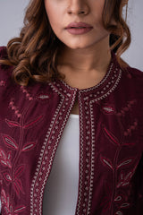 Embroidered Georgette Bolero Top