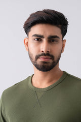 Regular Fit Long-Sleeve Waffle T-Shirt