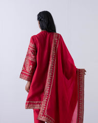 Relaxed Fit Embroidered Three-Piece Formal Ethnic Set