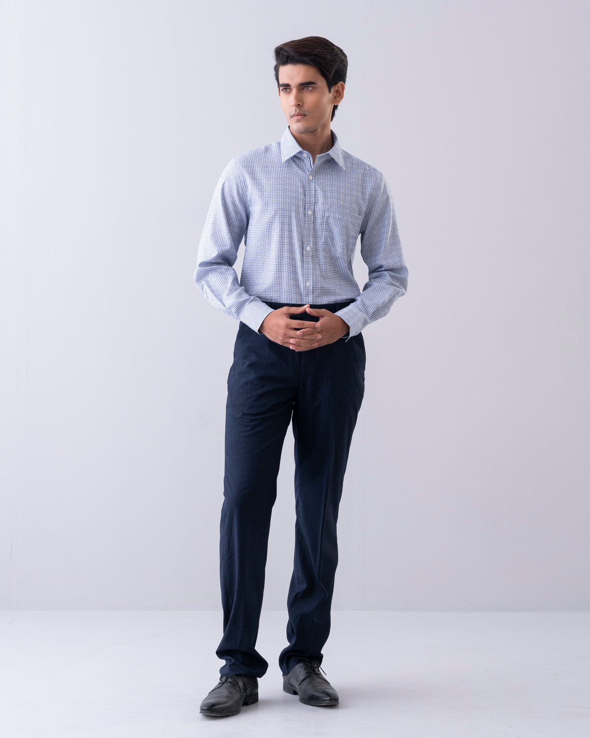 Regular Fit Micro Dobby Check Templeton Formal Shirt