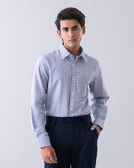 Regular Fit Micro Dobby Check Templeton Formal Shirt