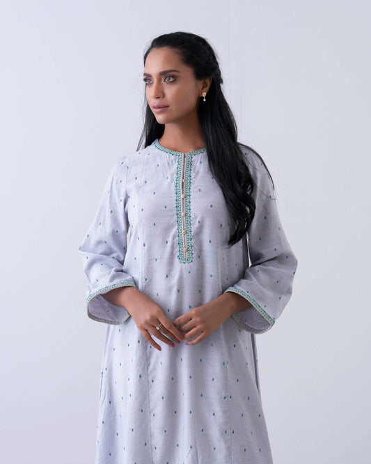 Smart Fit Embroidered Two-Piece Semi Formal Ethnic Set