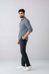 Slim Fit Checkered Casual Shirt