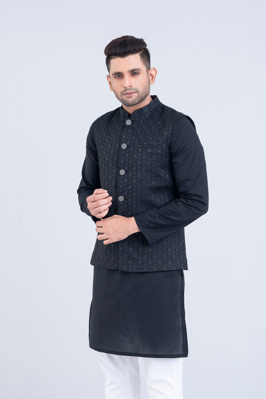 Regular Fit Premium Jacquard Waistcoat