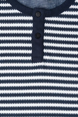 Regular Fit Long Sleeve Striped Henley T-Shirt