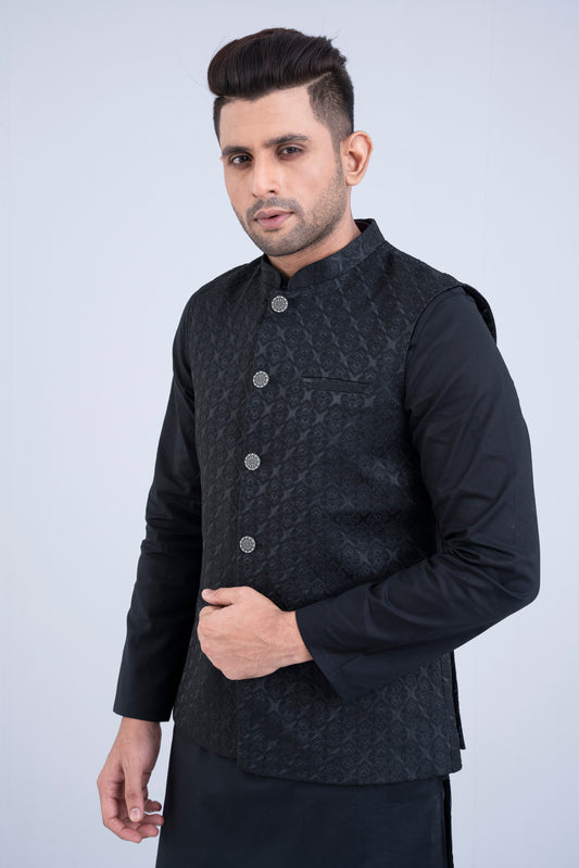 Regular Fit Premium Jacquard Waistcoat