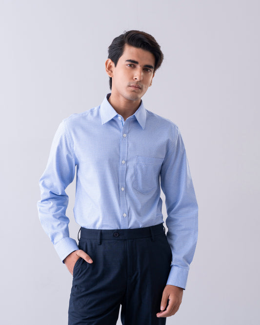 Slim Fit Classic Dobby Check Templeton Formal Shirt