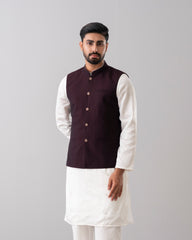 Regular Fit Blended Fabric Formal Waistcoat