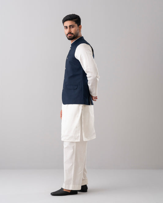 Regular Fit Blended Fabric Formal Waistcoat