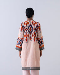 Relaxed-Fit Embroidered Three-Piece Lawn with Chiffon Dupatta