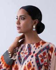 Relaxed-Fit Embroidered Three-Piece Lawn with Chiffon Dupatta