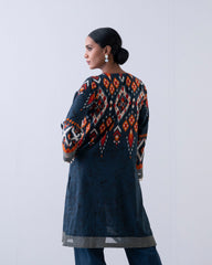 Relaxed-Fit Embroidered Three-Piece Lawn with Chiffon Dupatta
