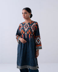 Relaxed Fit Embroidered Three-Piece Lawn with Chiffon Dupatta