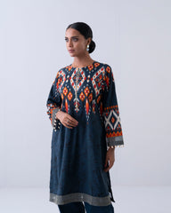 Relaxed-Fit Embroidered Three-Piece Lawn with Chiffon Dupatta
