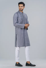 Cotton and Linen-Blended Panjabi