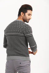 Men's Jacquard Cotton Sweater